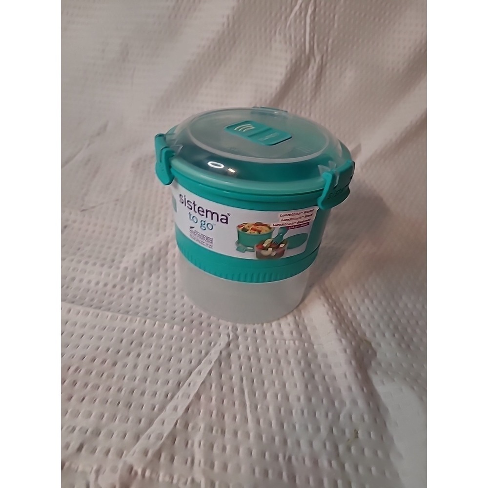 *New*Sistema "To Go"Multi-Level Food‎ Storage Rounded & Stacked / 965mL